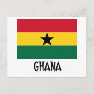 Ghana Flagga Vykort