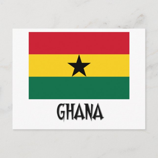 Ghana Flagga Vykort (Framsida)