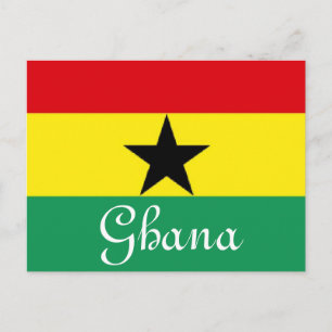 Ghana flagga vykort