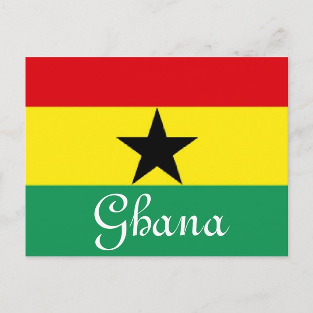 Ghana flagga vykort (Framsida)