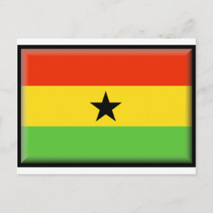 Ghana Flagga Vykort