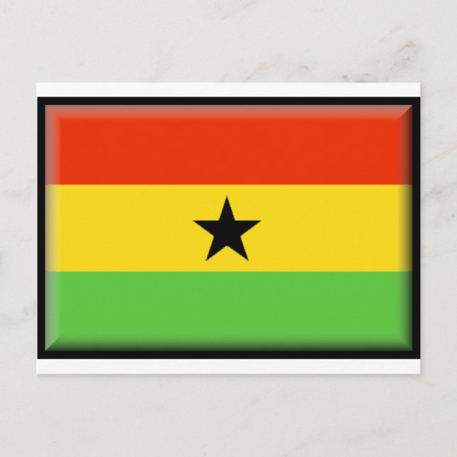Ghana Flagga Vykort (Framsida)