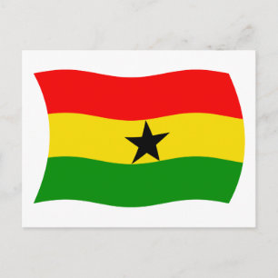 Ghana Flagga vykort