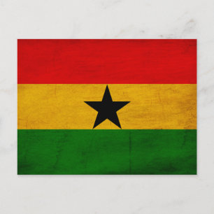Ghana Flagga Vykort