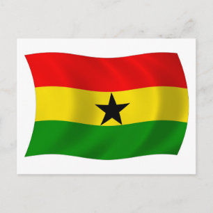 Ghana Flagga vykort