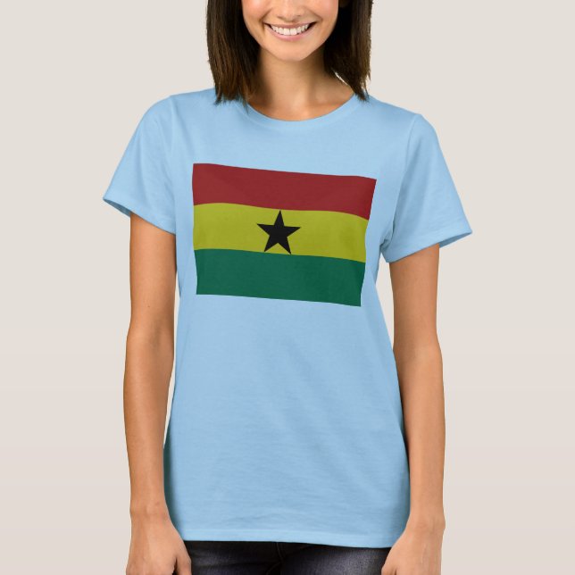 Ghana Flagga x Karta T-Shirt (Framsida)