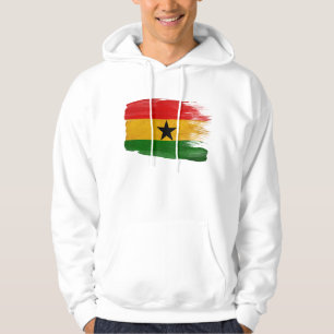 Ghana flaggaHoodie Tröja Med Luva