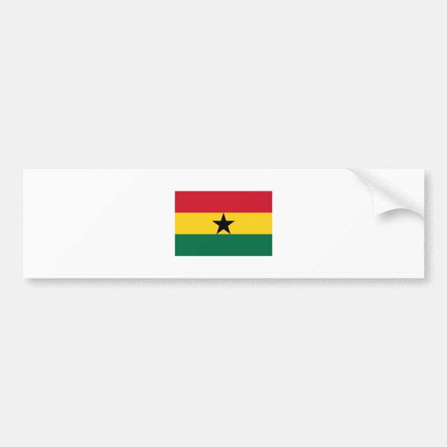 Ghana FLAGGAinternationell Bildekal (Framsidan)