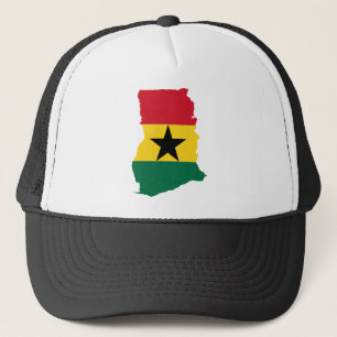 Ghana flaggakarta GH Truckerkeps