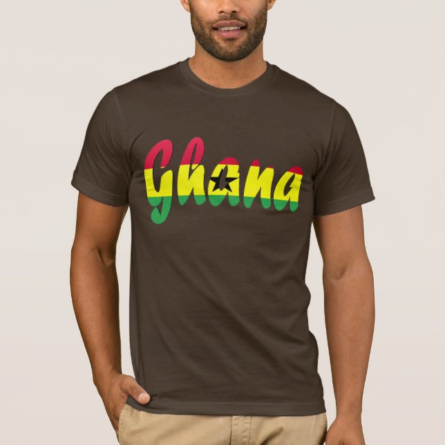 Ghana flaggaT-tröja T Shirt (Framsida)