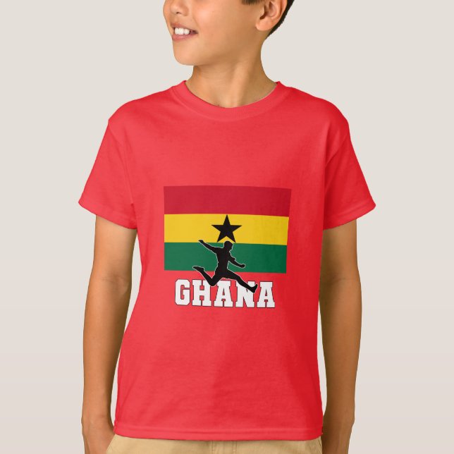 Ghana Football Soccer National Team T Shirt (Framsida)