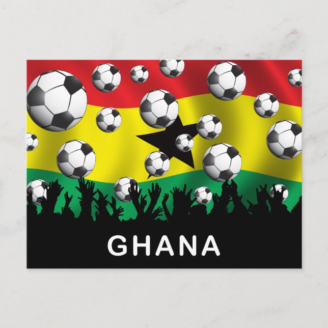 Ghana Football Vykort (Framsida)