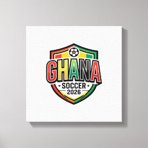 Ghana Fotboll 2026 Fotboll Fet Land Typografi R Canvastryck