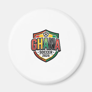 Ghana Fotboll 2026 Fotboll Fet Land Typografi R Magnet