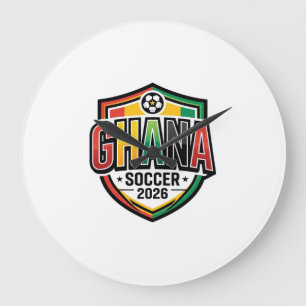 Ghana Fotboll 2026 Fotboll Fet Land Typografi R Stor Klocka