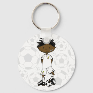 Ghana fotbollpojke Keychain Nyckelring