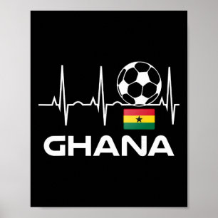 Ghana fotbolls tröja herr kvinnor fotboll present poster