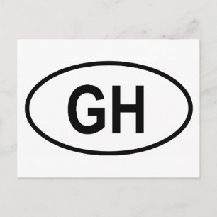 Ghana "GH" Vykort