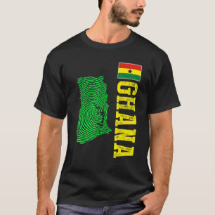 Ghana Ghana Karta Ghana Flagga T Shirt