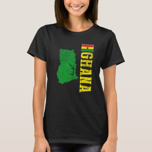 Ghana Ghana Karta Ghana Flagga T Shirt