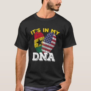 Ghana Ghanaian America American Flagga Hand Mixed T Shirt