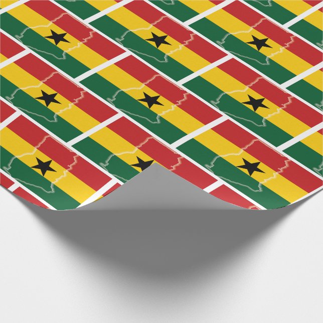 GHANA | Ghanaian Flagga Presentpapper (Hörn)