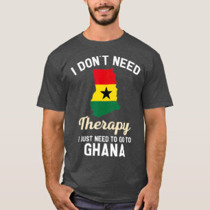 Ghana Ghanaian Flagga resevattningsgåvor för Karta T Shirt
