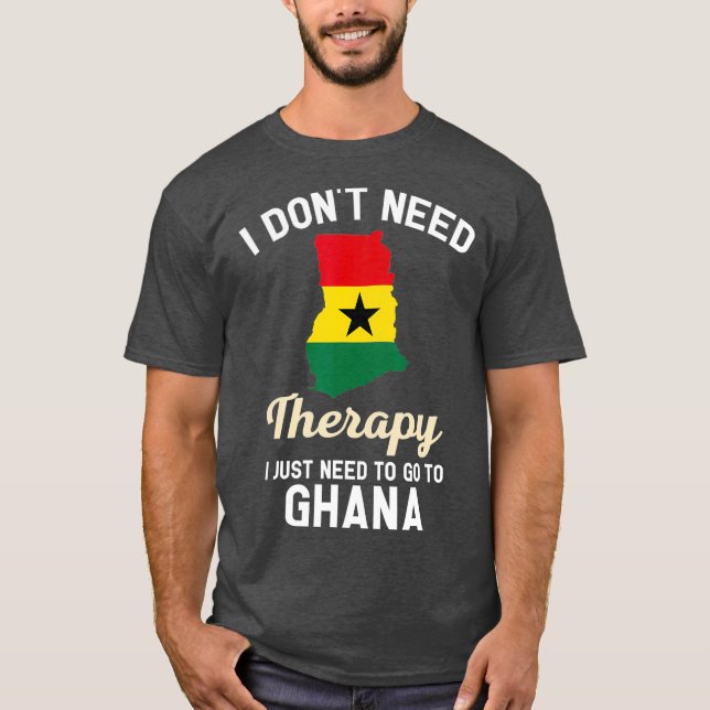 Ghana Ghanaian Flagga resevattningsgåvor för Karta T Shirt (Framsida)