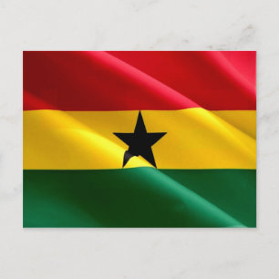 Ghana - Ghanaian Flagga - Vykort