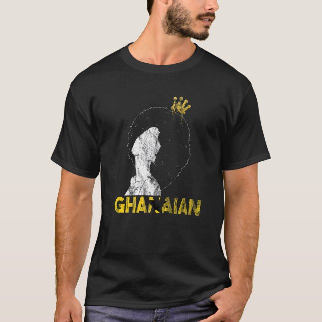 Ghana Ghanaian Väster Afrika Proud Princess Queen  T Shirt (Framsida)
