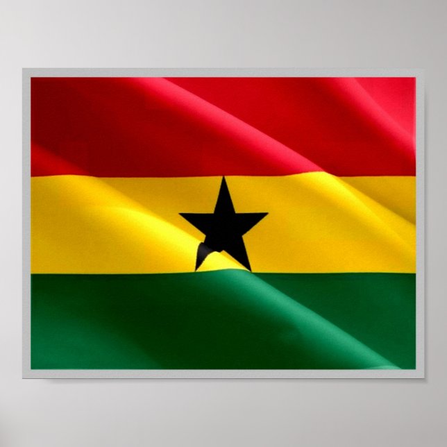 Ghana - Ghanesisk Flagga - Poster (Framsidan)