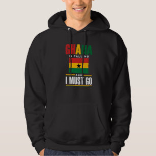 Ghana Ghanesisk Ghanas Flagga Ghana Ropar Och Jag Hoodie