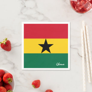 Ghana & Ghanian Flagga party mode /sportfantast Pappersservett