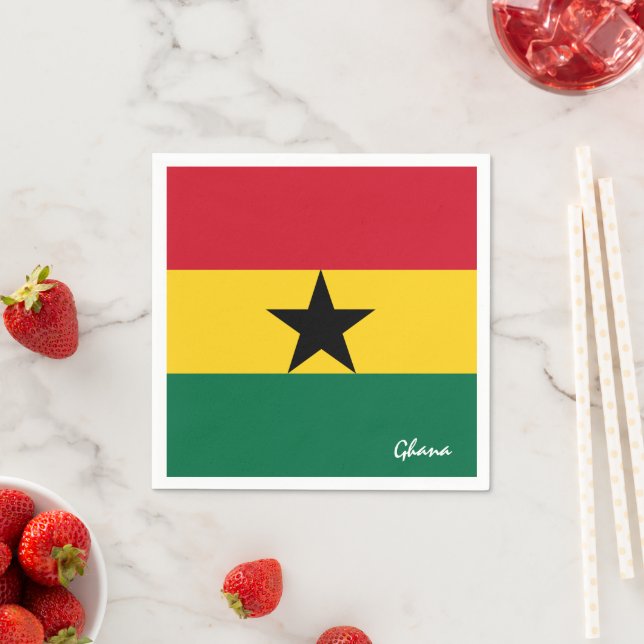 Ghana & Ghanian Flagga party mode /sportfantast Pappersservett (Insitu)