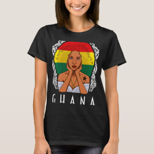 Ghana Girl Ghanaian Flagga Merchandise T Shirt