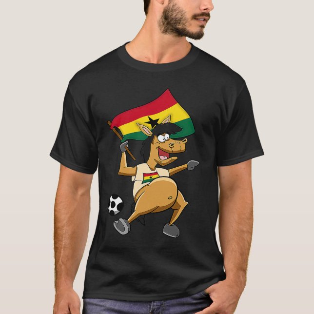 Ghana Häst Fan T Shirt (Framsida)
