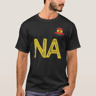 Ghana Human-Flagga Group klädel Brev N och A Ghan T Shirt