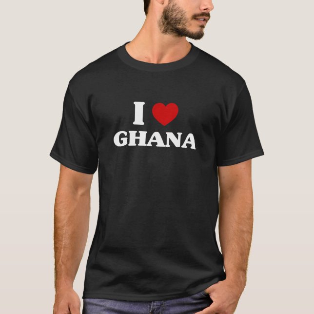Ghana I Heart Ghana Souvenir I Love Ghana T Shirt (Framsida)