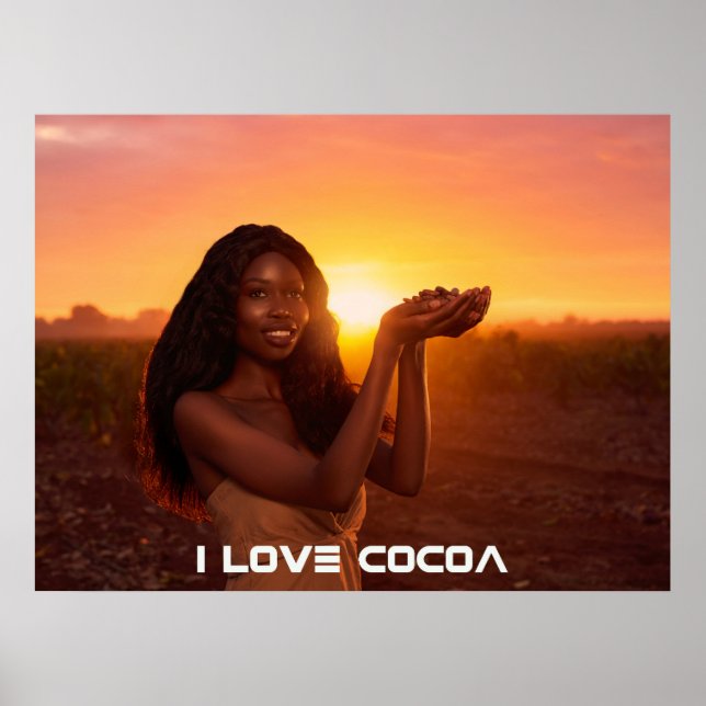 GHANA - I LOVE COCOA POSTER (Framsidan)