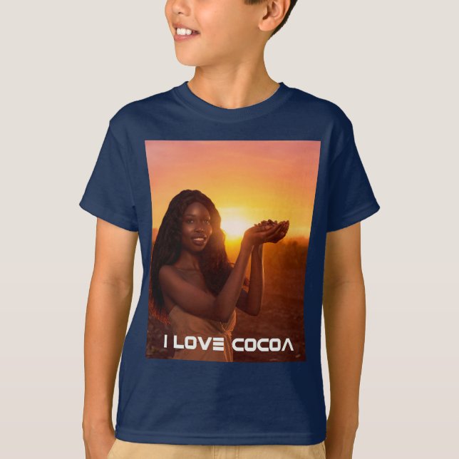 GHANA - I LOVE COCOA T SHIRT (Framsida)