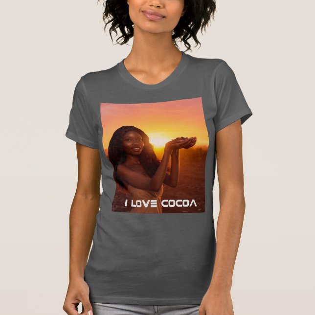 GHANA - I LOVE COCOA T SHIRT (Framsida)