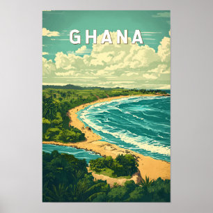 Ghana Illustration Resa Konst Vintage Poster