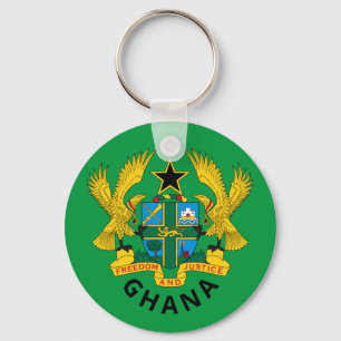 Ghana jackar av nyckelkedjan arm och flagga nyckelring