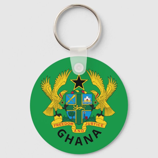 Ghana jackar av nyckelkedjan arm och flagga nyckelring (Framsida)
