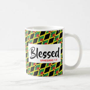 GHANA JAMAICA välsignat dubbelt kulturarv kristen Kaffemugg