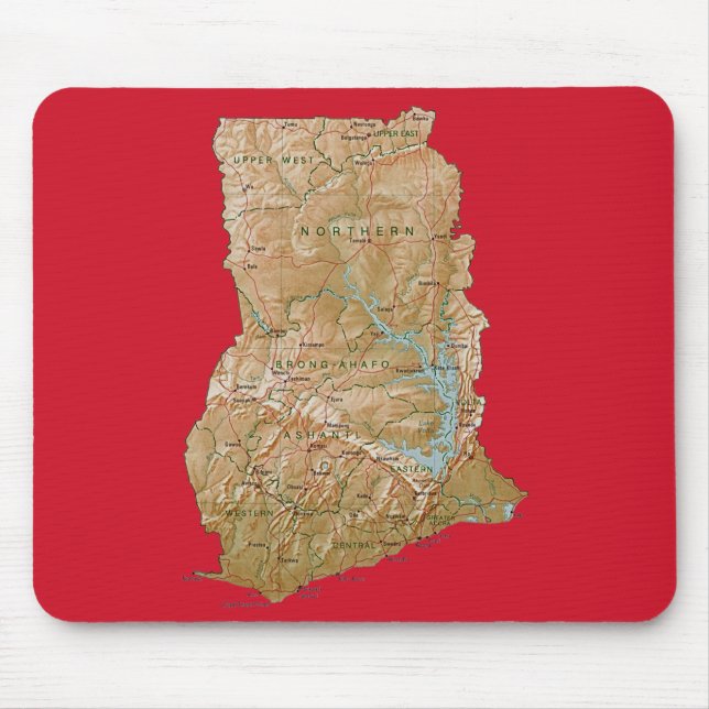Ghana karta Mousepad Musmatta (Framsidan)