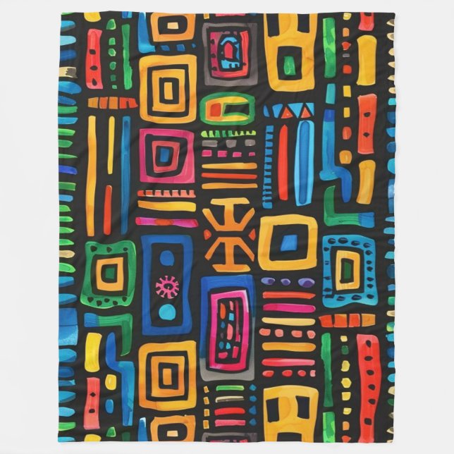 Ghana Kente Fleecefilt (Framsidan)