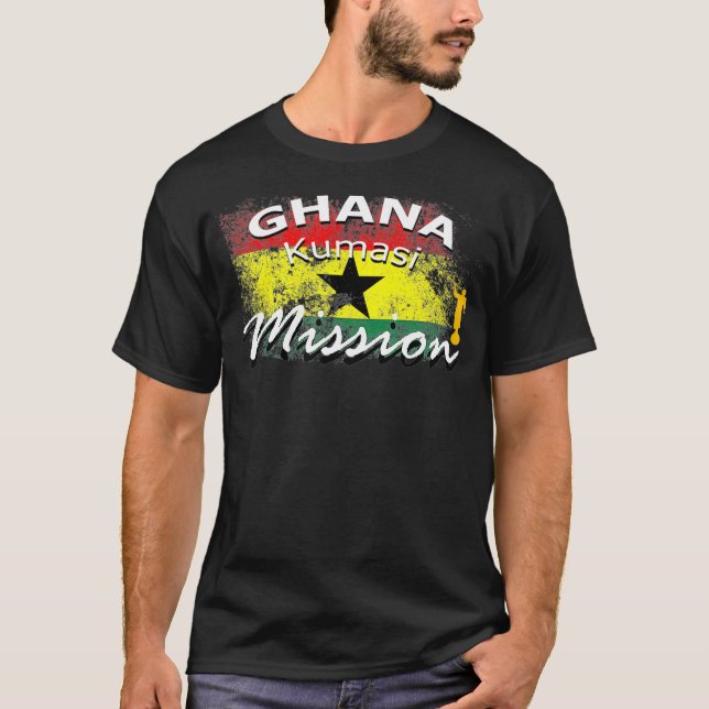 Ghana Kumasi Mormon LDS Uppdrag Missionär Gift T Shirt (Framsida)