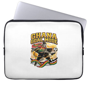 Ghana Mål Läge Skelett Anfallare Nationer Streetwe Laptop Fodral