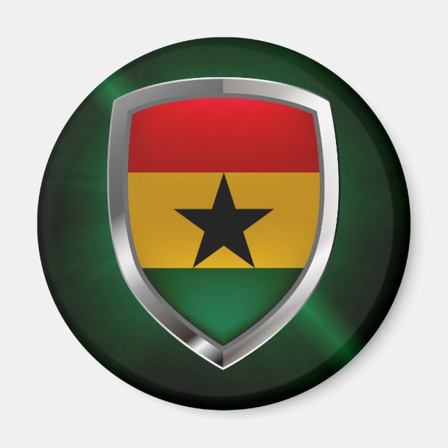 Ghana Mettalic Emblem Magnet (Framsidan)